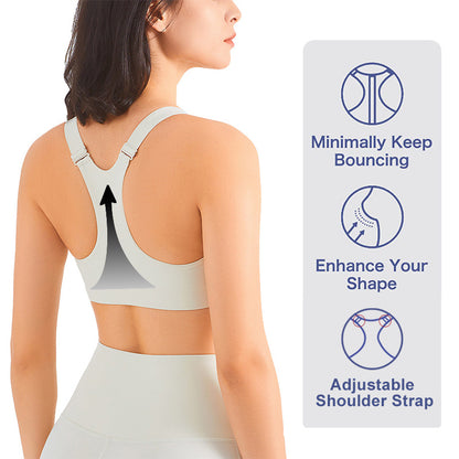 Zip Front Sports Bra Plus Size™