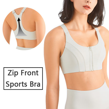 Zip Front Sports Bra Plus Size™