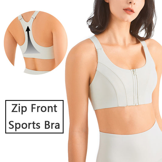 Zip Front Sports Bra Plus Size™